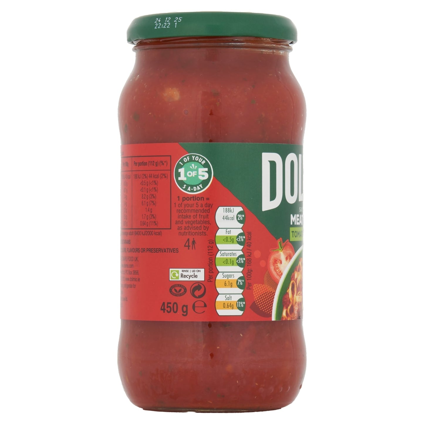 Dolmio Tomato & Basil Sauce for Meatballs 450g - UK Food & Drink - 4002359020292