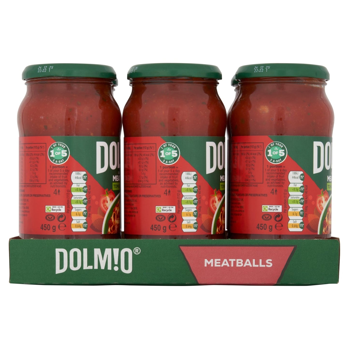 Dolmio Tomato & Basil Sauce for Meatballs 450g - UK Food & Drink - 4002359020292