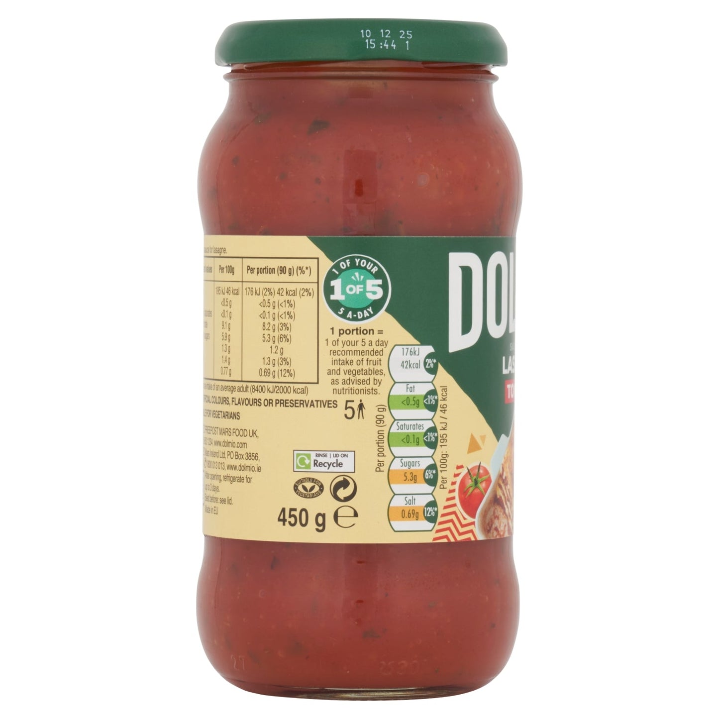 Dolmio Tomato Sauce for Lasagne 450g - UK Food & Drink - 4002359020148