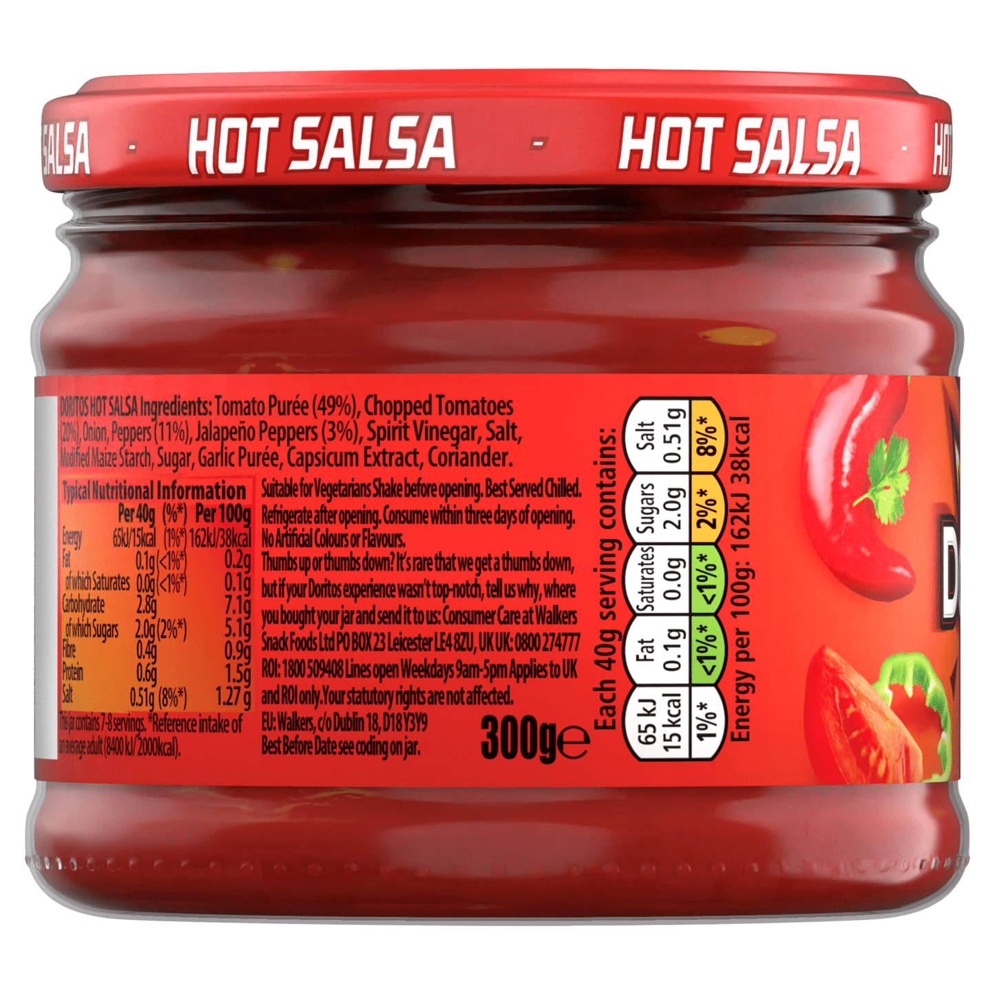 Doritos Hot Salsa Sharing Dip 300g - UK Food & Drink - 5000328601380