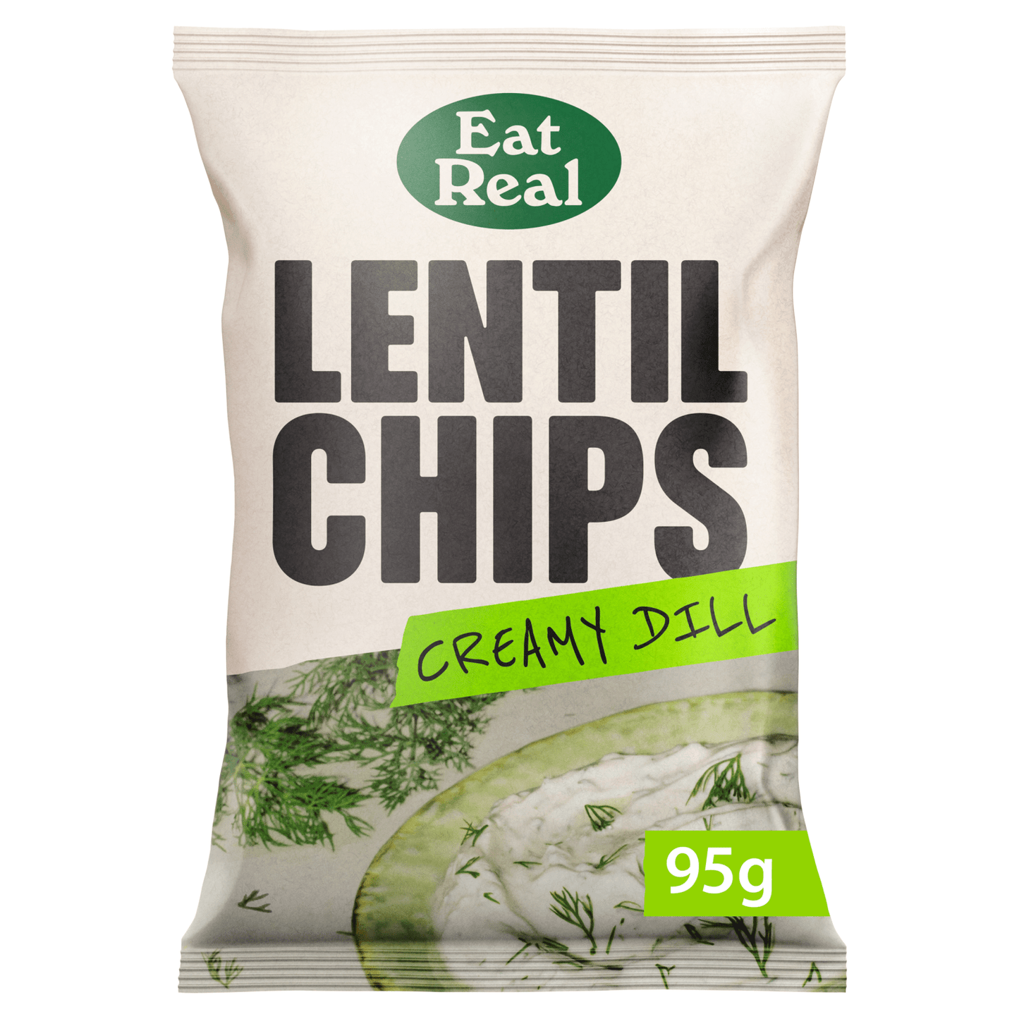 Eat Real Creamy Dill Flavour Lentil Chips 95g - UK Food & Drink - 5060878780430