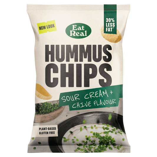 Eat Real Hummus Chips Sour Cream + Chive Flavour 110g - UK Food & Drink - 5060878780423