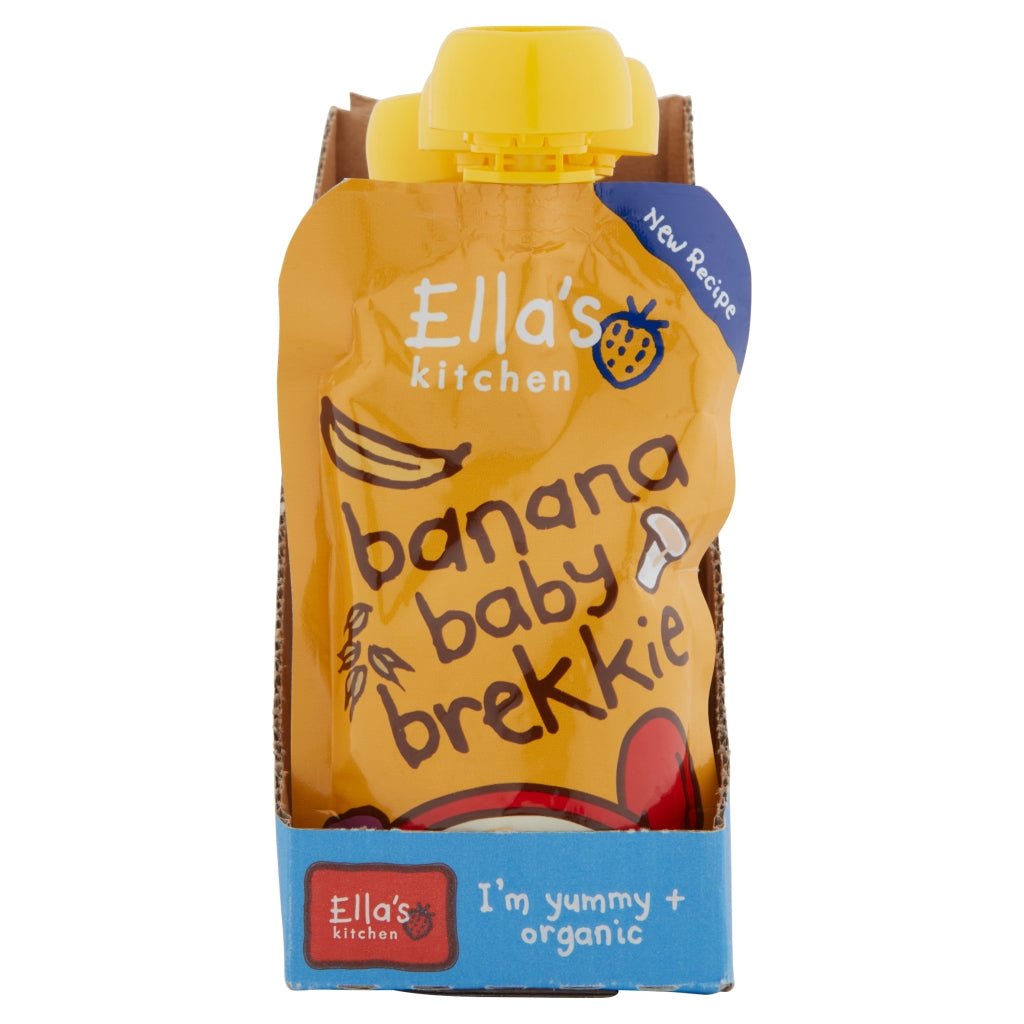 Ella's Kitchen Organic Banana Baby Brekkie Pouch 6+ Months 100g - UK Food & Drink - 5060107330788