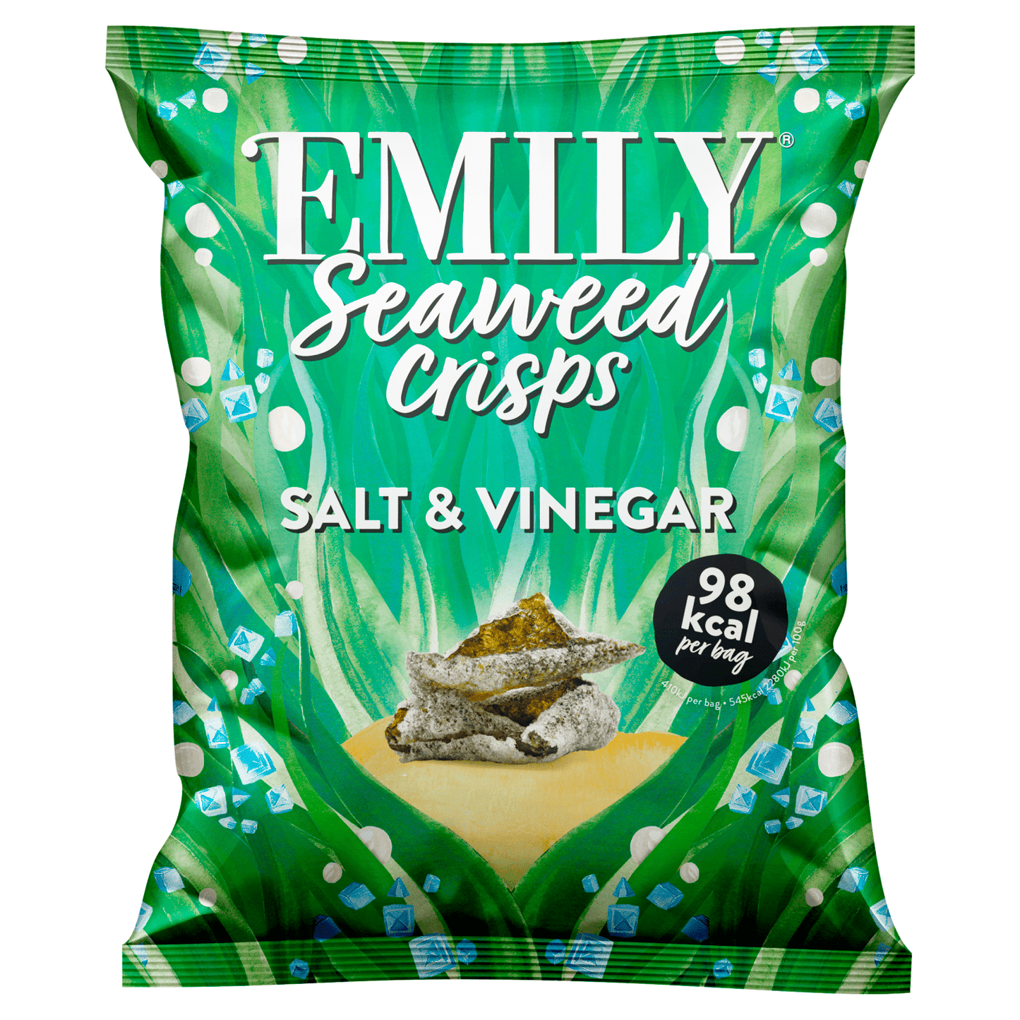 Emily Salt & Vinegar Seaweed Crisps 18g - UK Food & Drink - 634158955914