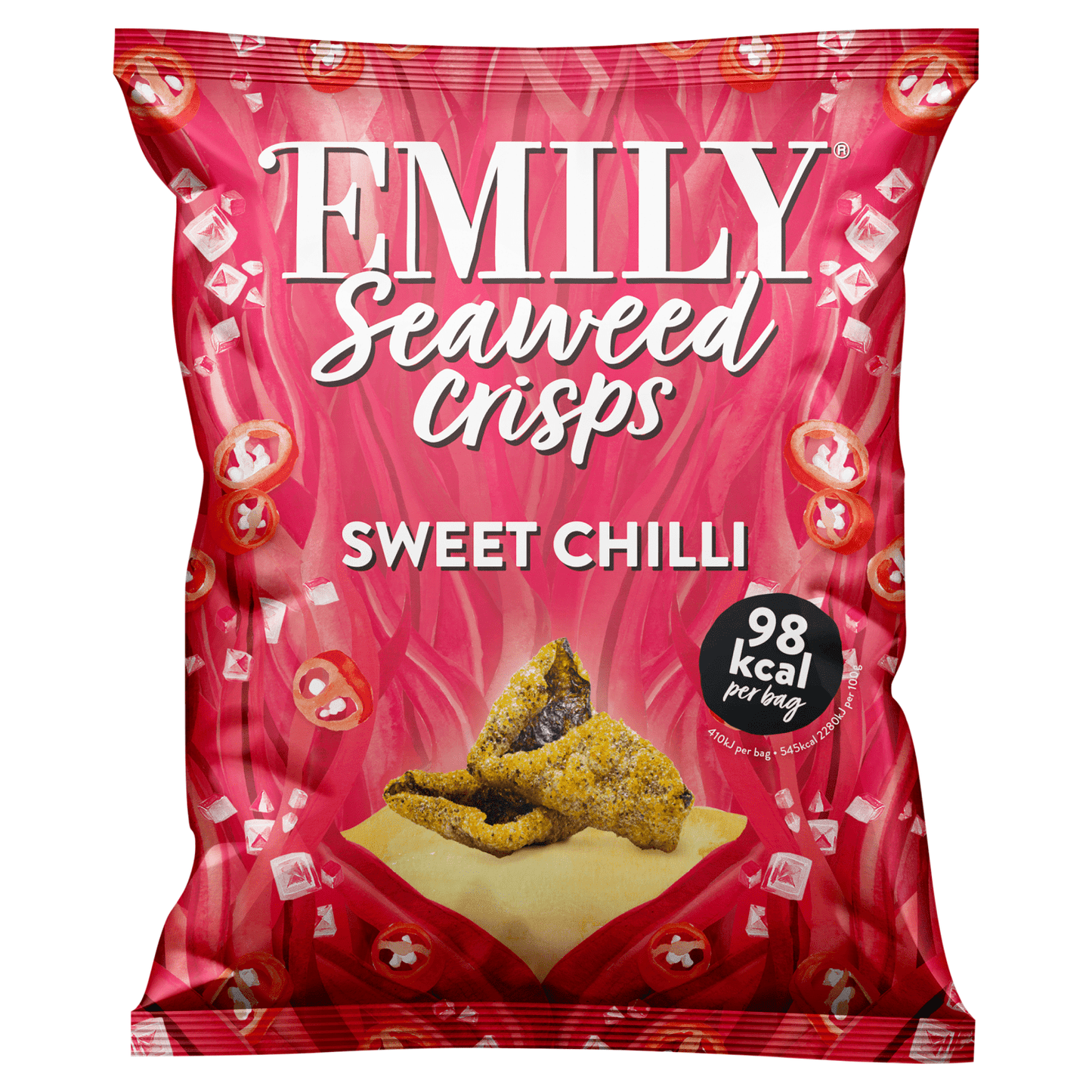 Emily Seaweed Crisps Sweet Chilli 18g - UK Food & Drink - 0634158978296