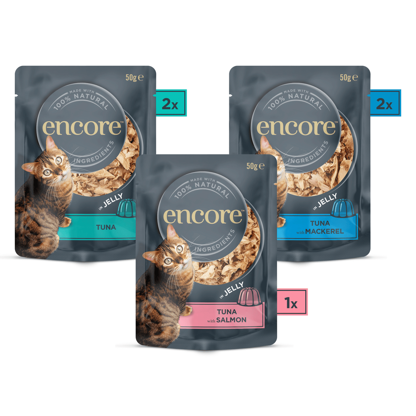 Encore Fish Selection in Jelly 5 x 50g - UK Food & Drink - 5060333437022