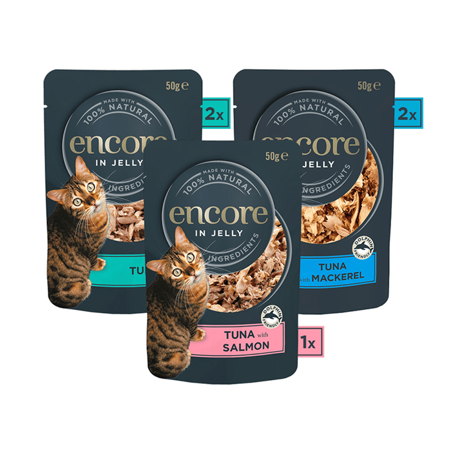 Encore Fish Selection in Jelly 5 x 50g - UK Food & Drink - 5060333437022