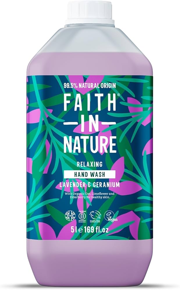 Faith in Nature Lavender & Geranium Hand Wash 5l - UK Food & Drink - 708002900495