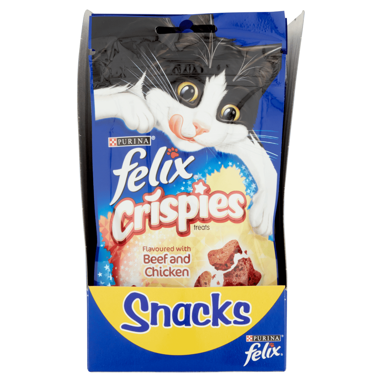 Felix Crispies Adult Cat Treats with Beef & Chicken 45g - UK Food & Drink - 7613034002969