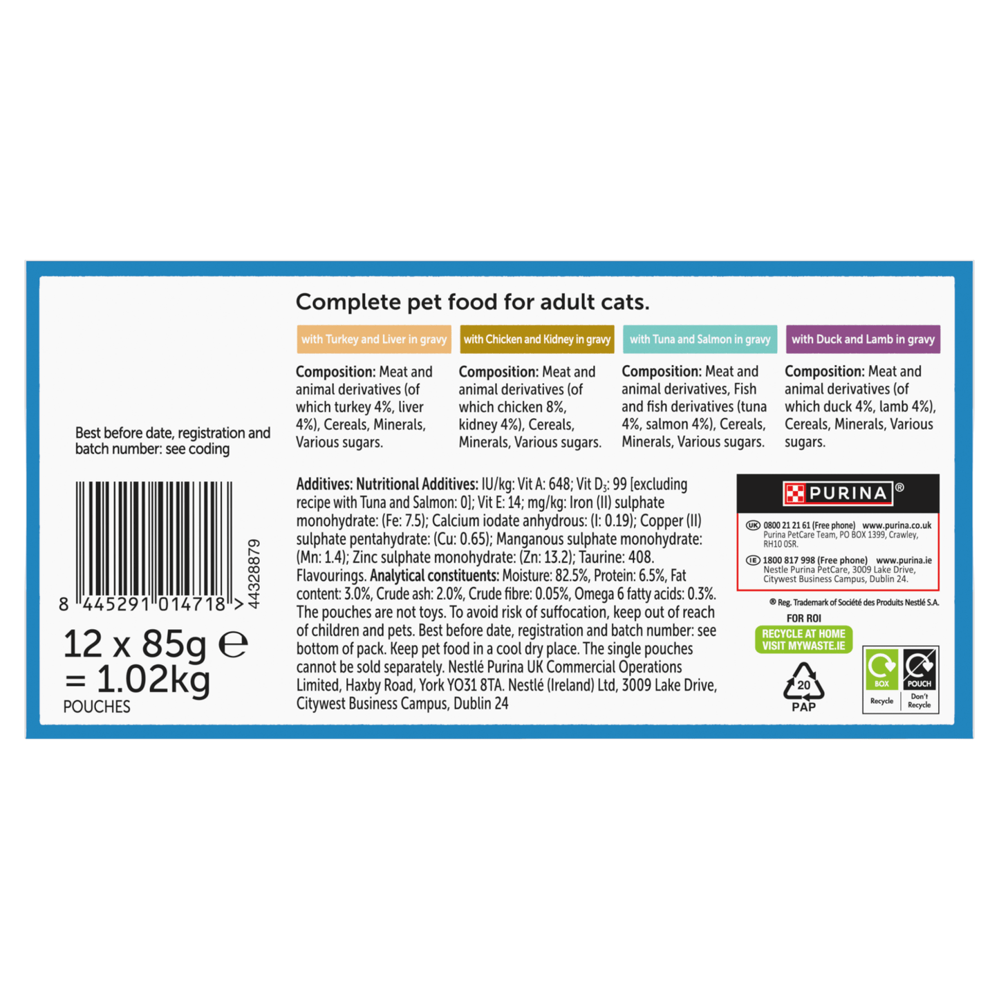 Felix Original Mixed Selection in Gravy 12 x 85g (1.02kg) - UK Food & Drink - 8445291014718