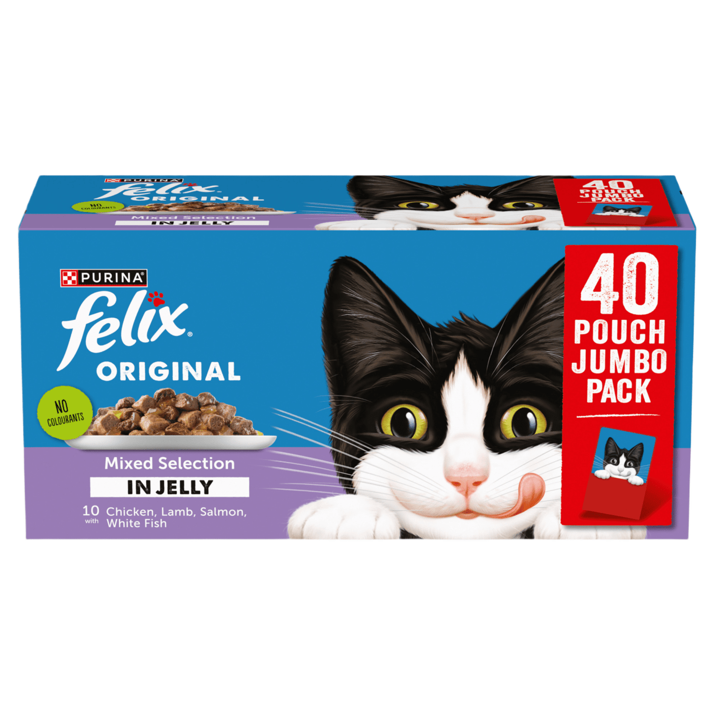 Felix Original Mixed Selection in Jelly 40 x 85g (3.4kg) - UK Food & Drink - 8445291027435