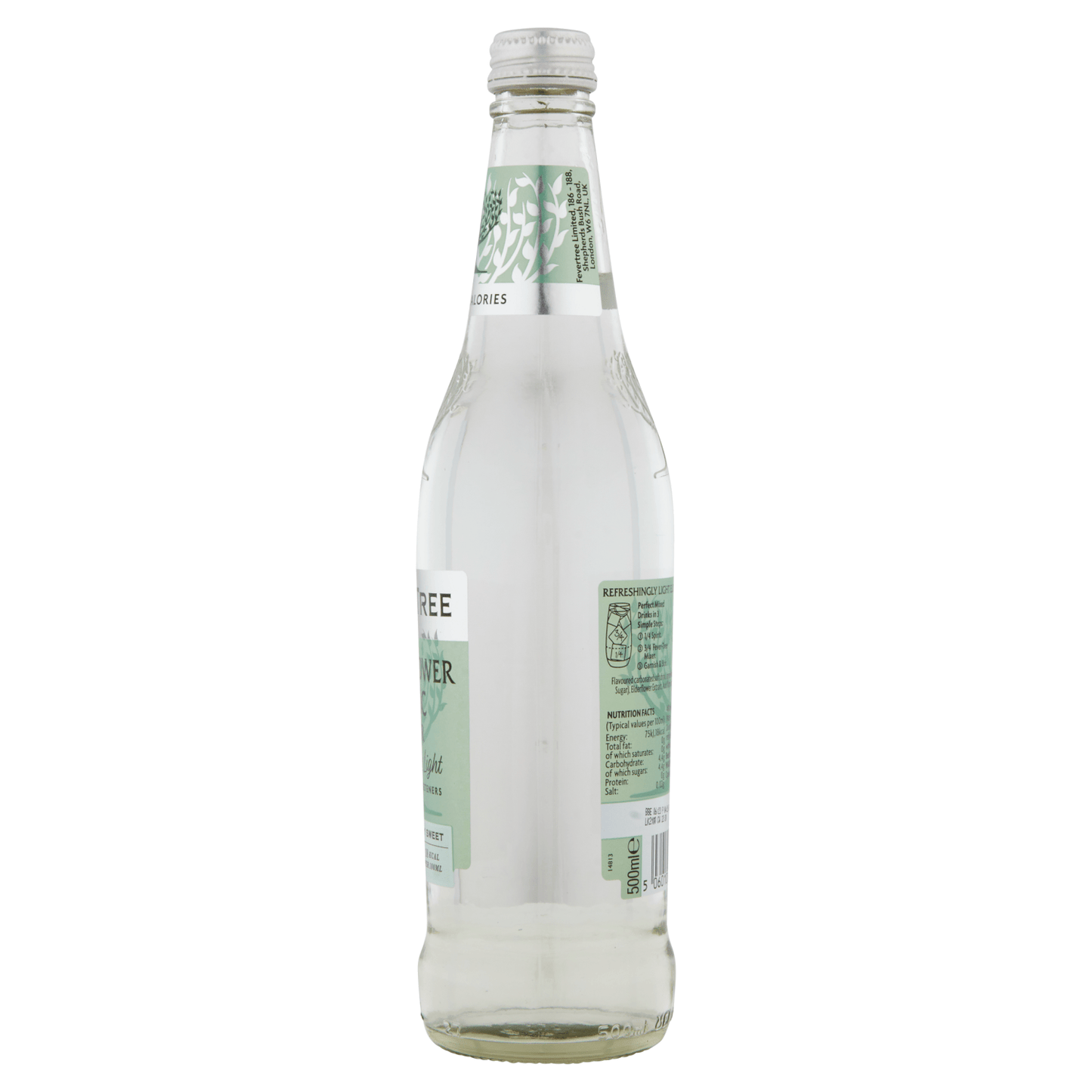 Fever - Tree Refreshingly Light Elderflower Tonic Water 500ml - UK Food & Drink - 5060108451673