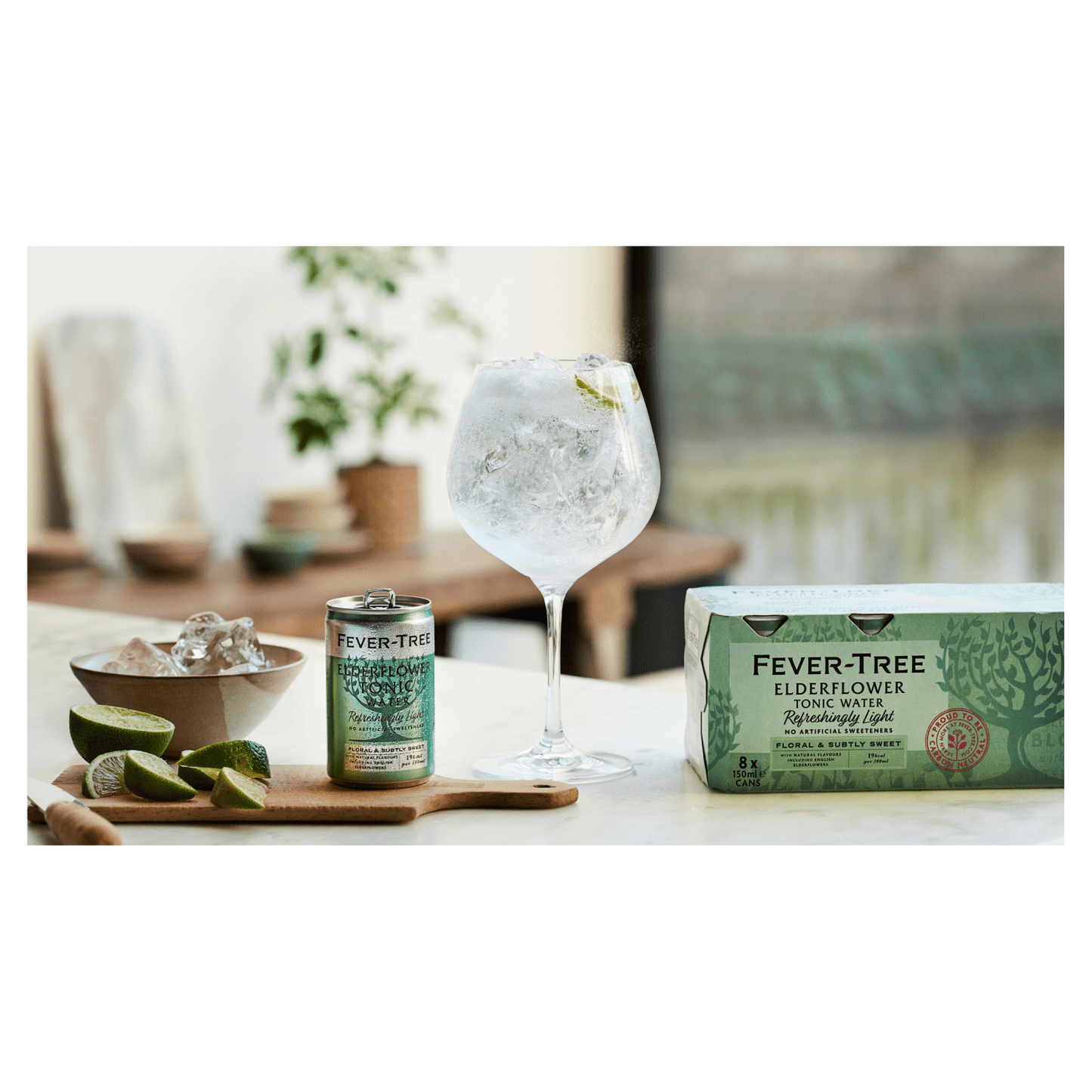 Fever - Tree Refreshingly Light Elderflower Tonic Water 8 x 150ml - UK Food & Drink - 5060108452113