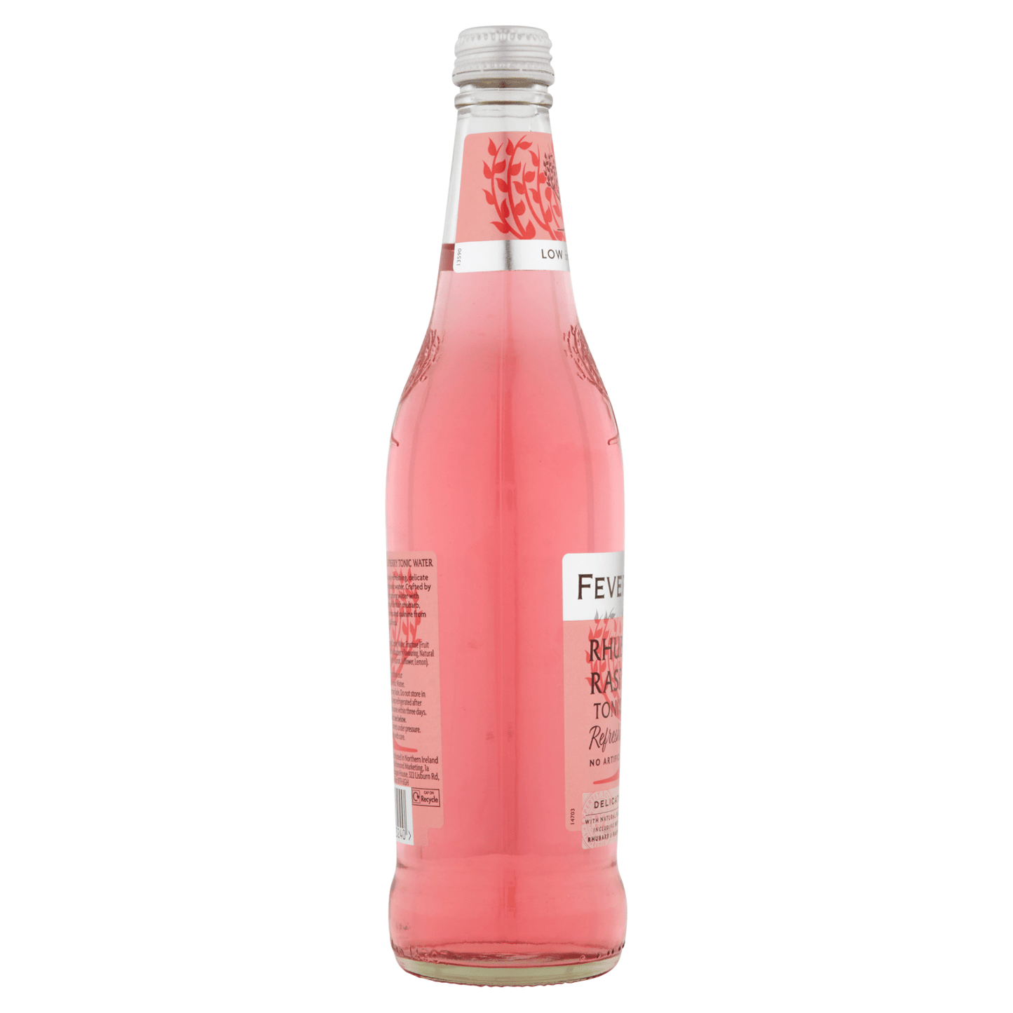 Fever - Tree Rhubarb & Raspberry Tonic Water 500ml - UK Food & Drink - 5060108453240