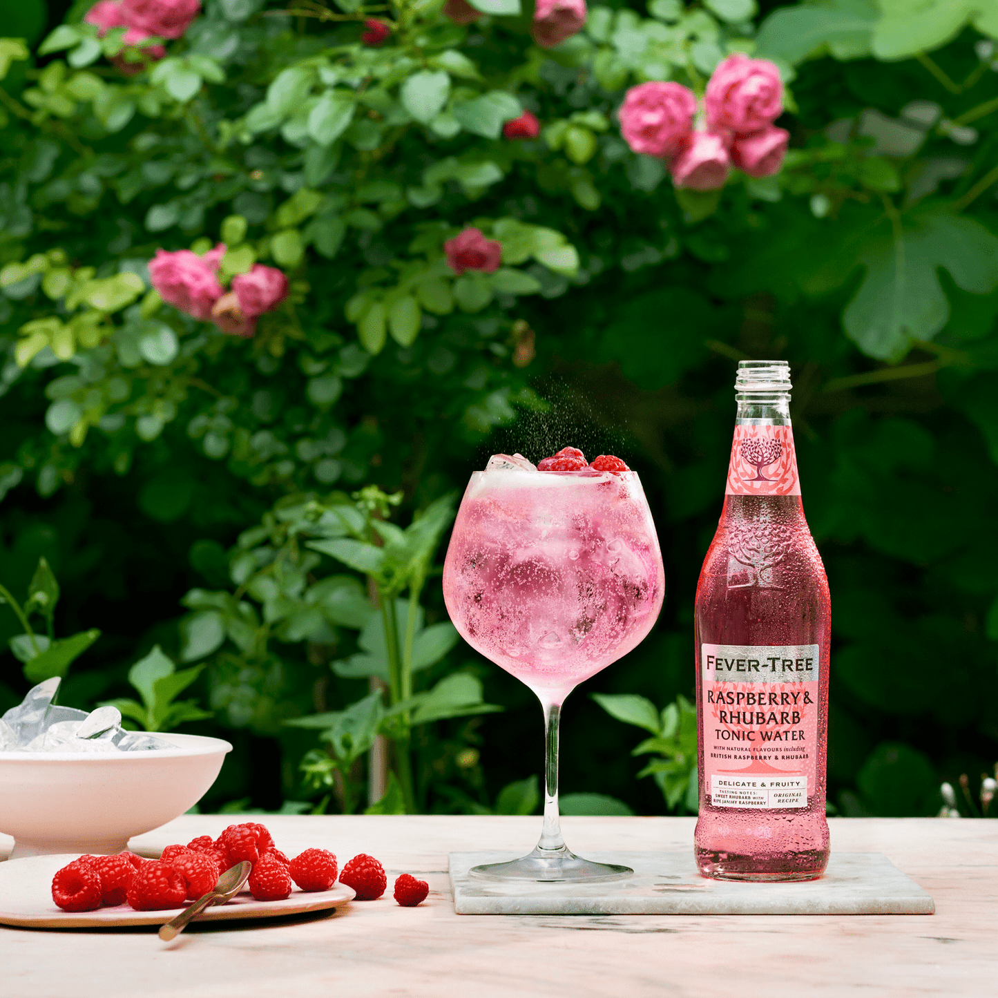 Fever - Tree Rhubarb & Raspberry Tonic Water 500ml - UK Food & Drink - 5060108453240