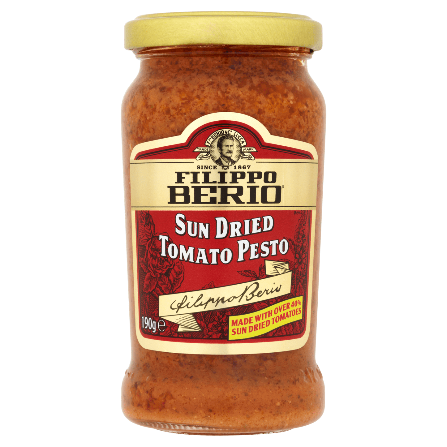 Filippo Berio Sun - Dried Tomato Pesto 190g - UK Food & Drink - 8002210112704