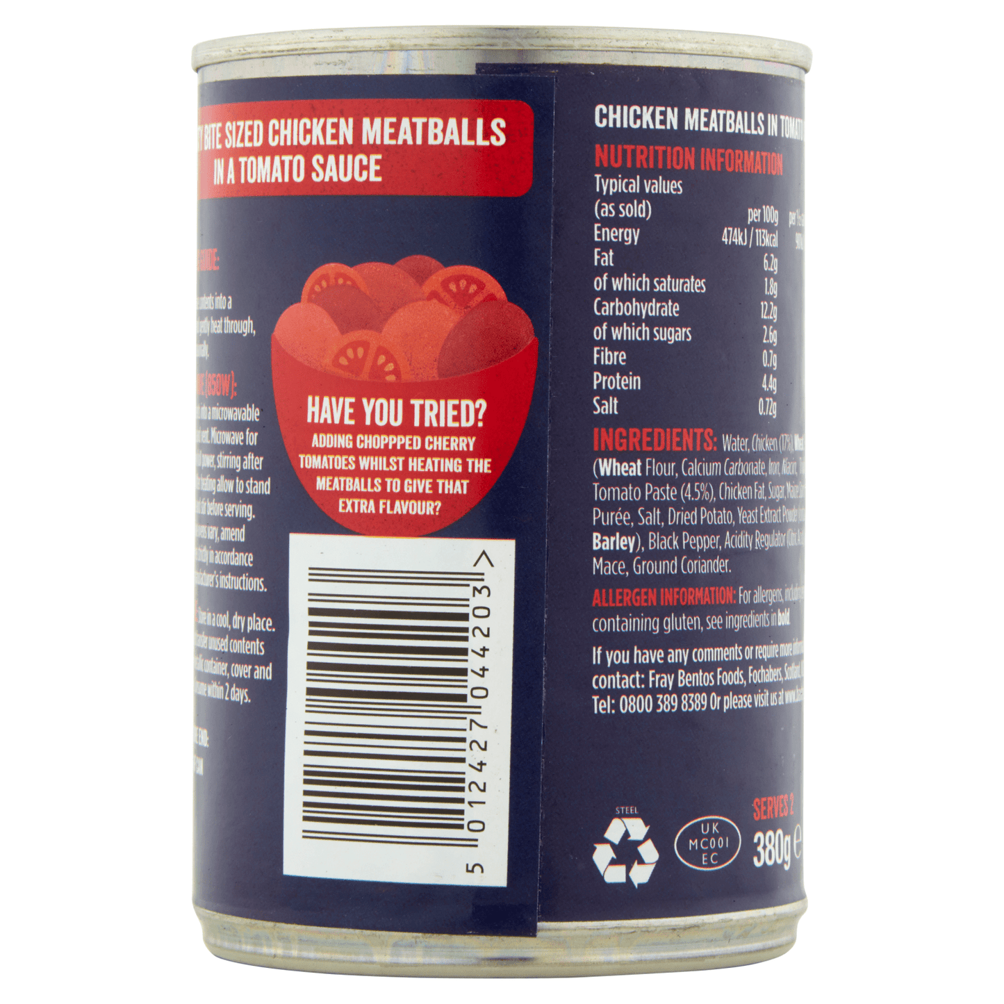 Fray Bentos Chicken Meatballs in Tomato Sauce 380g - UK Food & Drink - 5012427044203