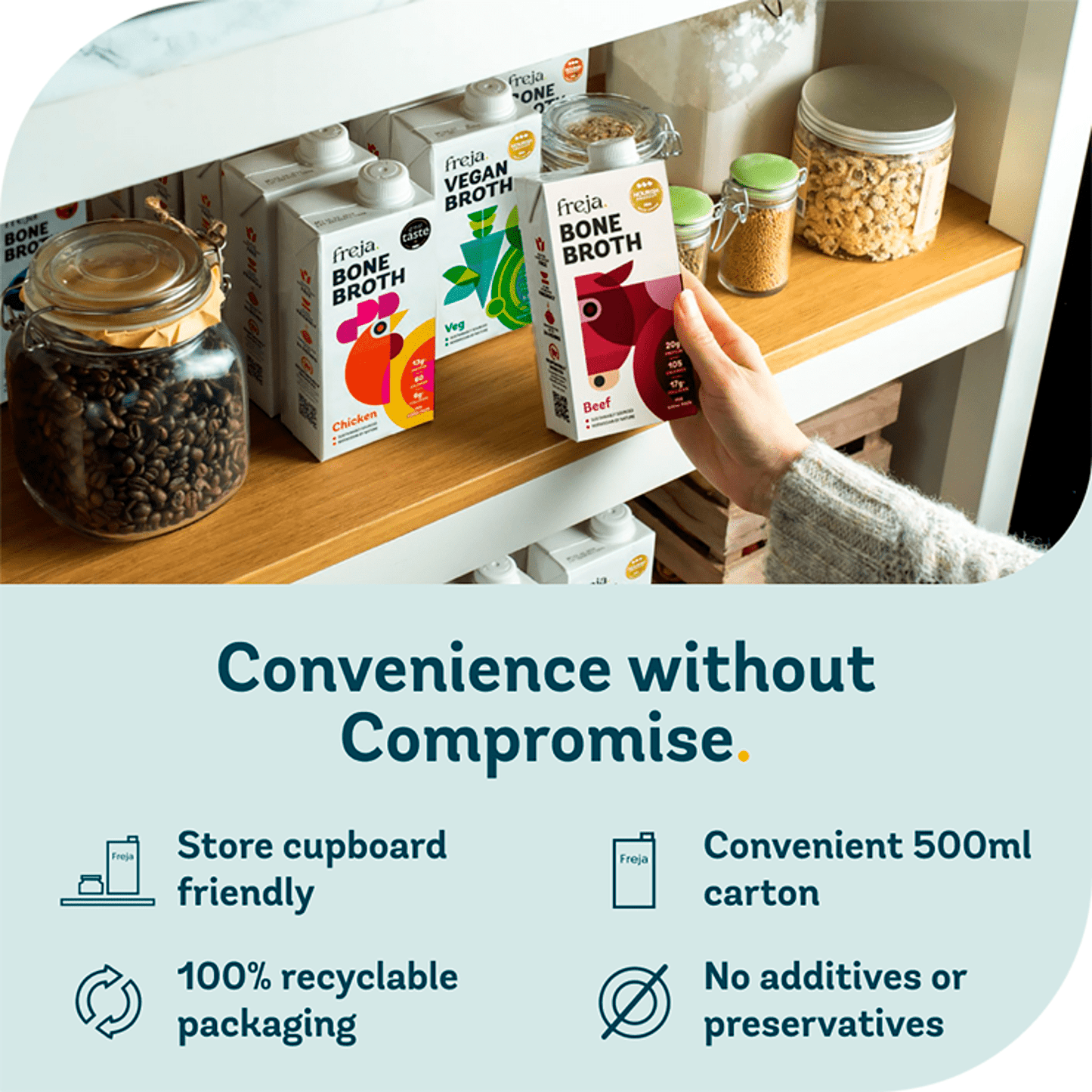 Freja Chicken Bone Broth 500ml - UK Food & Drink - 5070000140100