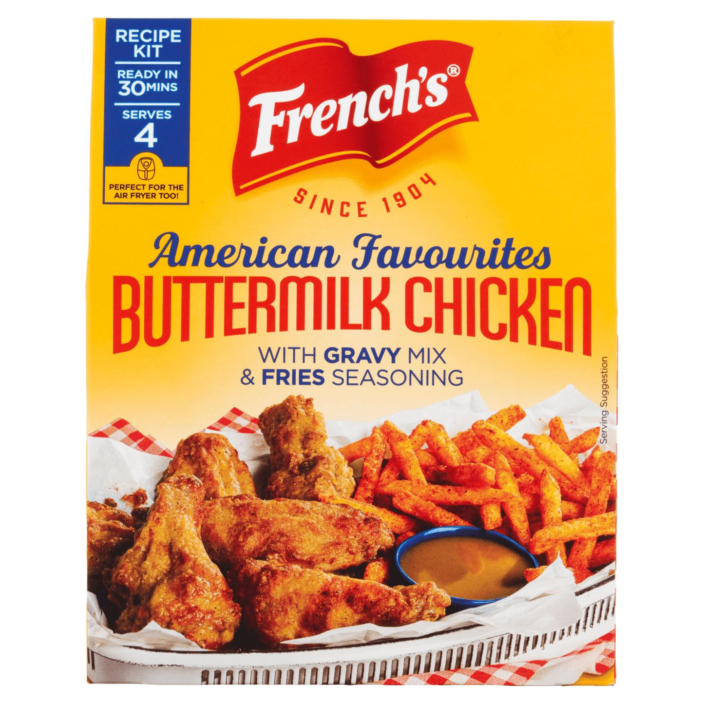 French's American Favourites Buttermilk Chicken with Gravy Mix & Fries Seasoning Recipe Kit 85g - UK Food & Drink - 41500012988