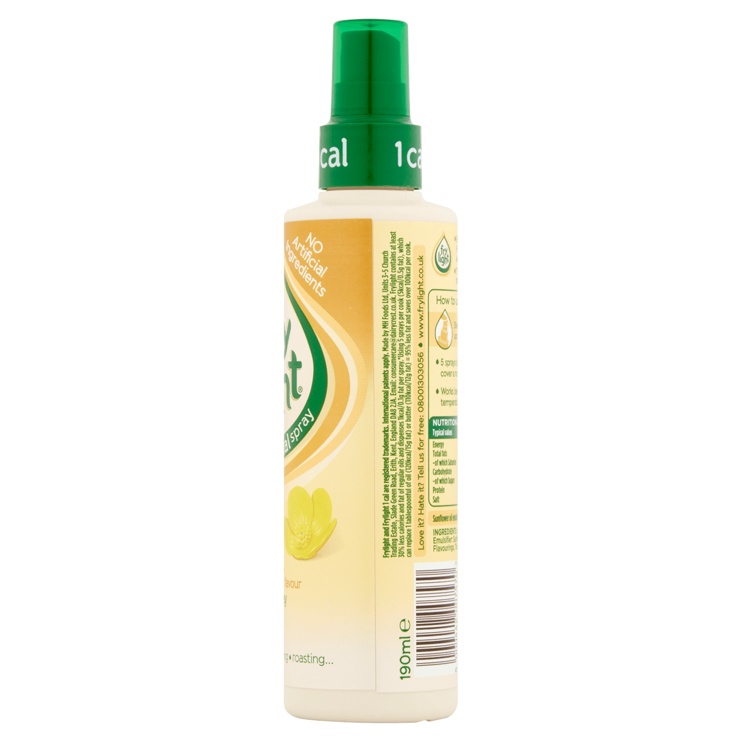 Frylight 1 Cal Butter Flavour Cooking Spray 190ml - UK Food & Drink - 5000442007570