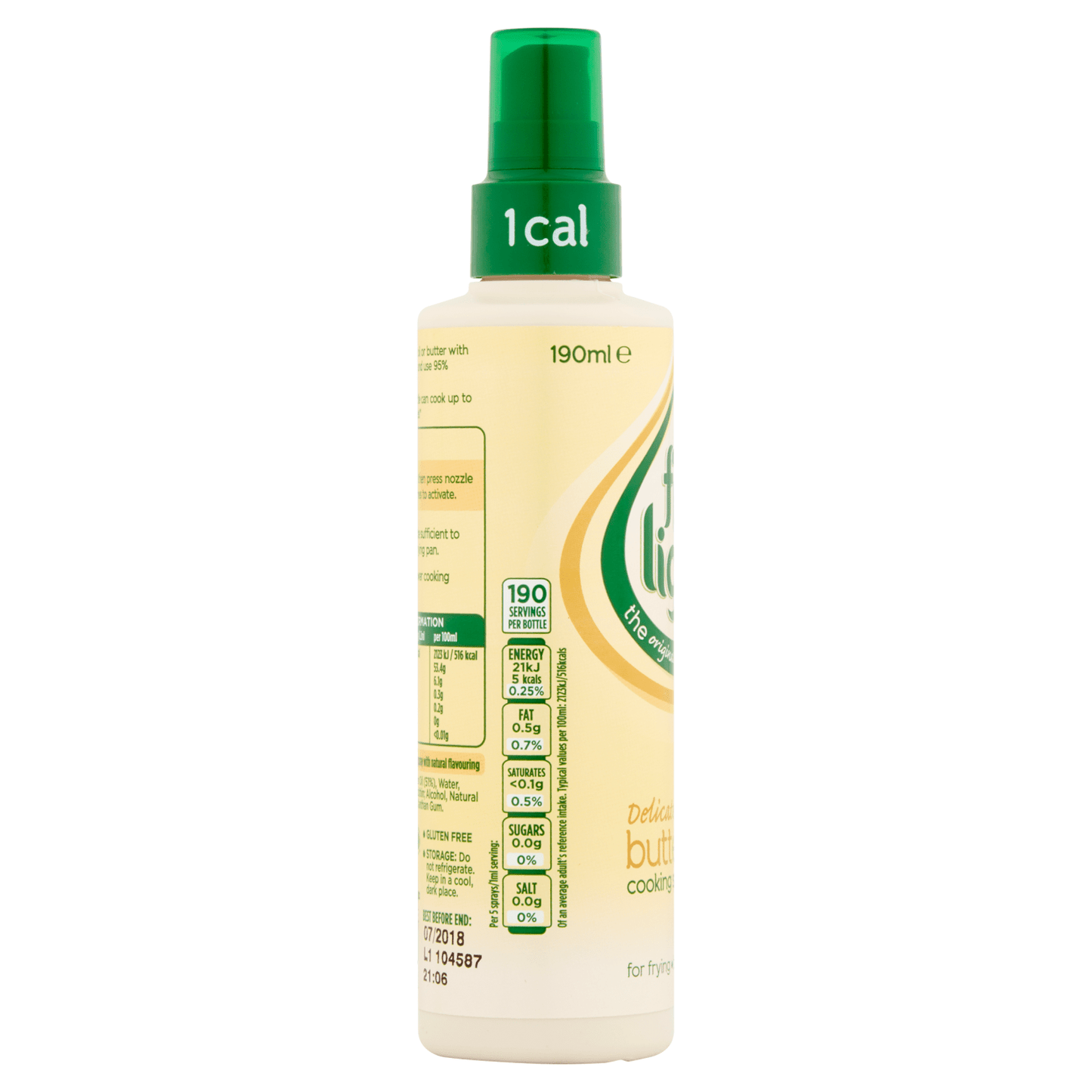 Frylight 1 Cal Butter Flavour Cooking Spray 190ml - UK Food & Drink - 5000442007570