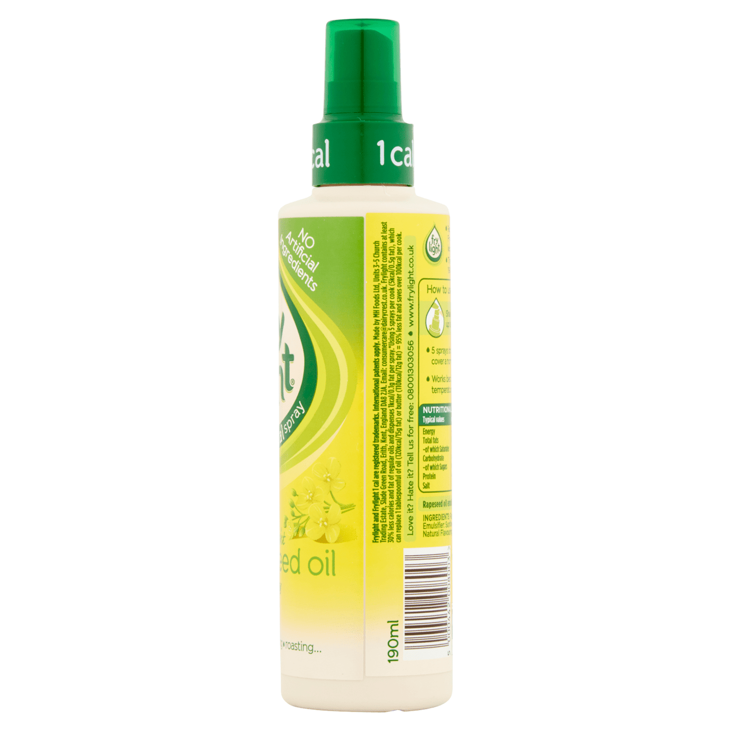 Frylight 1 Cal Rapeseed Oil Cooking Spray 190ml - UK Food & Drink - 5000442008003