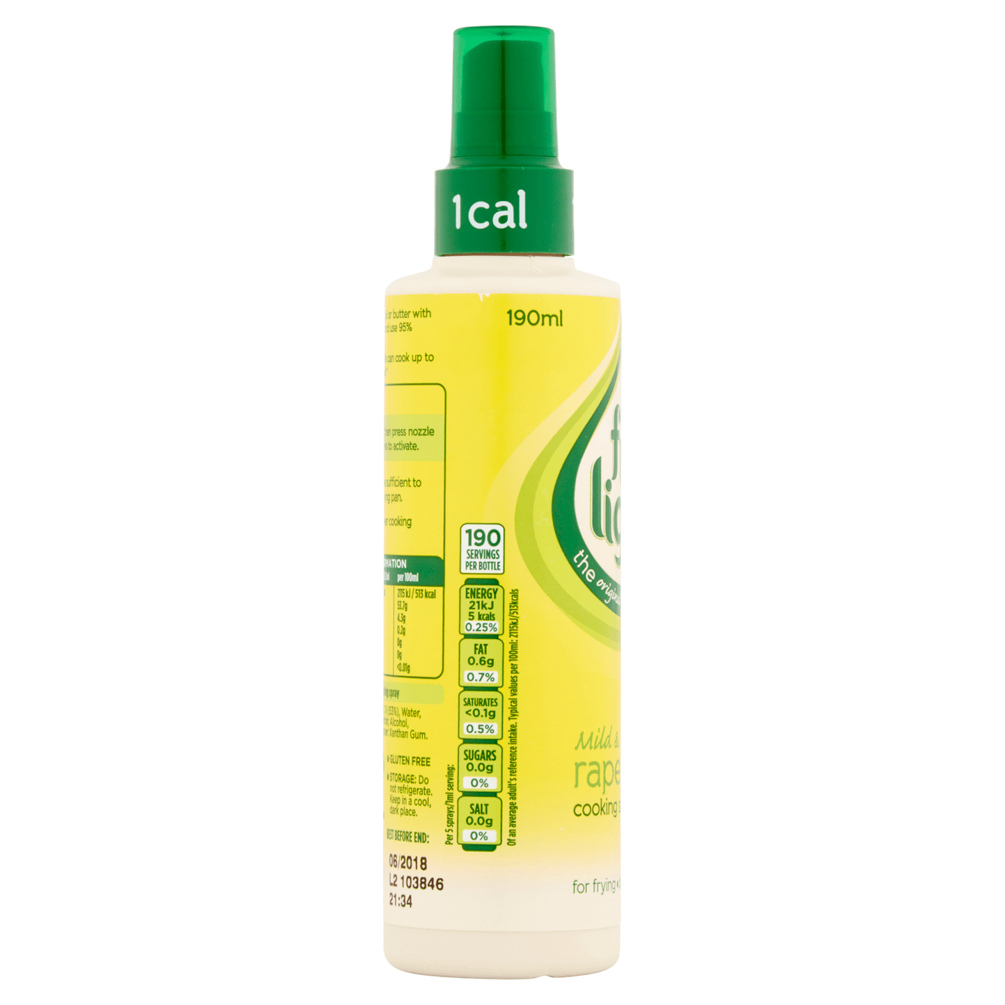 Frylight 1 Cal Rapeseed Oil Cooking Spray 190ml - UK Food & Drink - 5000442008003