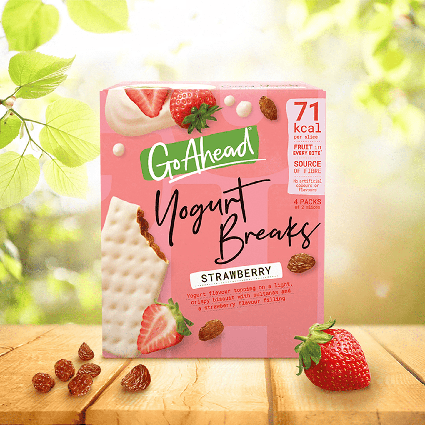 Go Ahead Yogurt Breaks Strawberry 142g - UK Food & Drink - 5000168038056