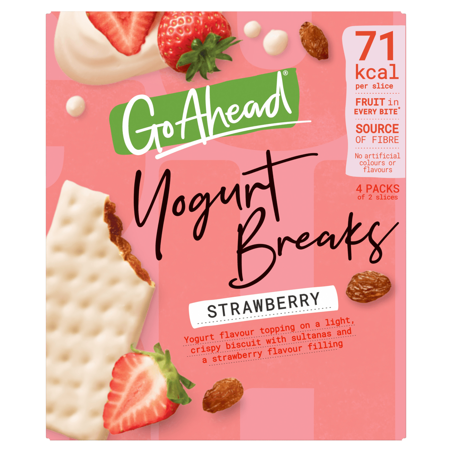 Go Ahead Yogurt Breaks Strawberry 142g - UK Food & Drink - 5000168038056