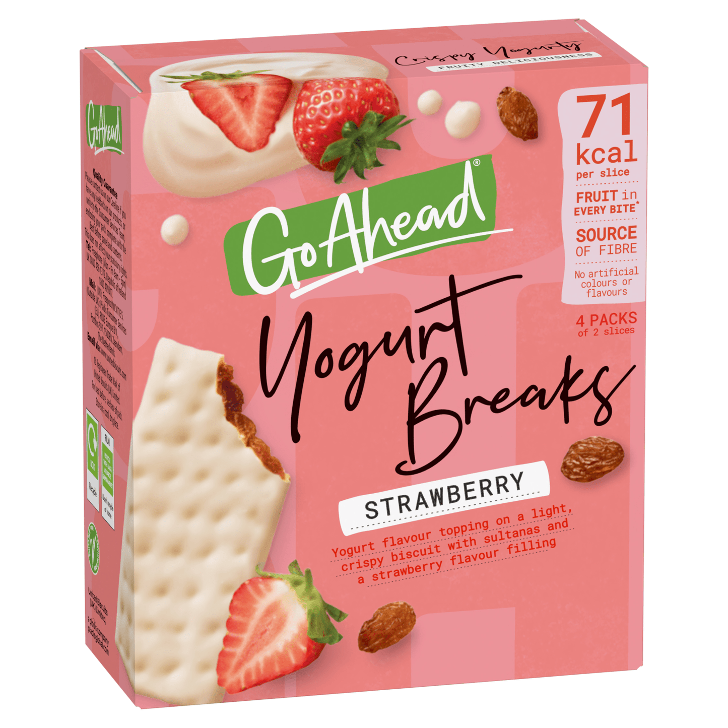 Go Ahead Yogurt Breaks Strawberry 142g - UK Food & Drink - 5000168038056