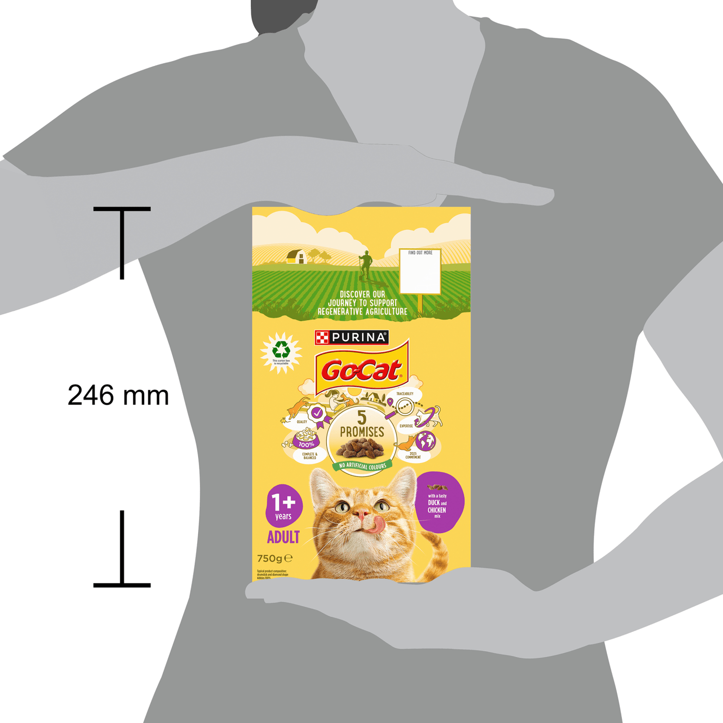 Go - Cat with a Tasty Duck and Chicken Mix 1+ Years Adult 750g - UK Food & Drink - 7613287211552