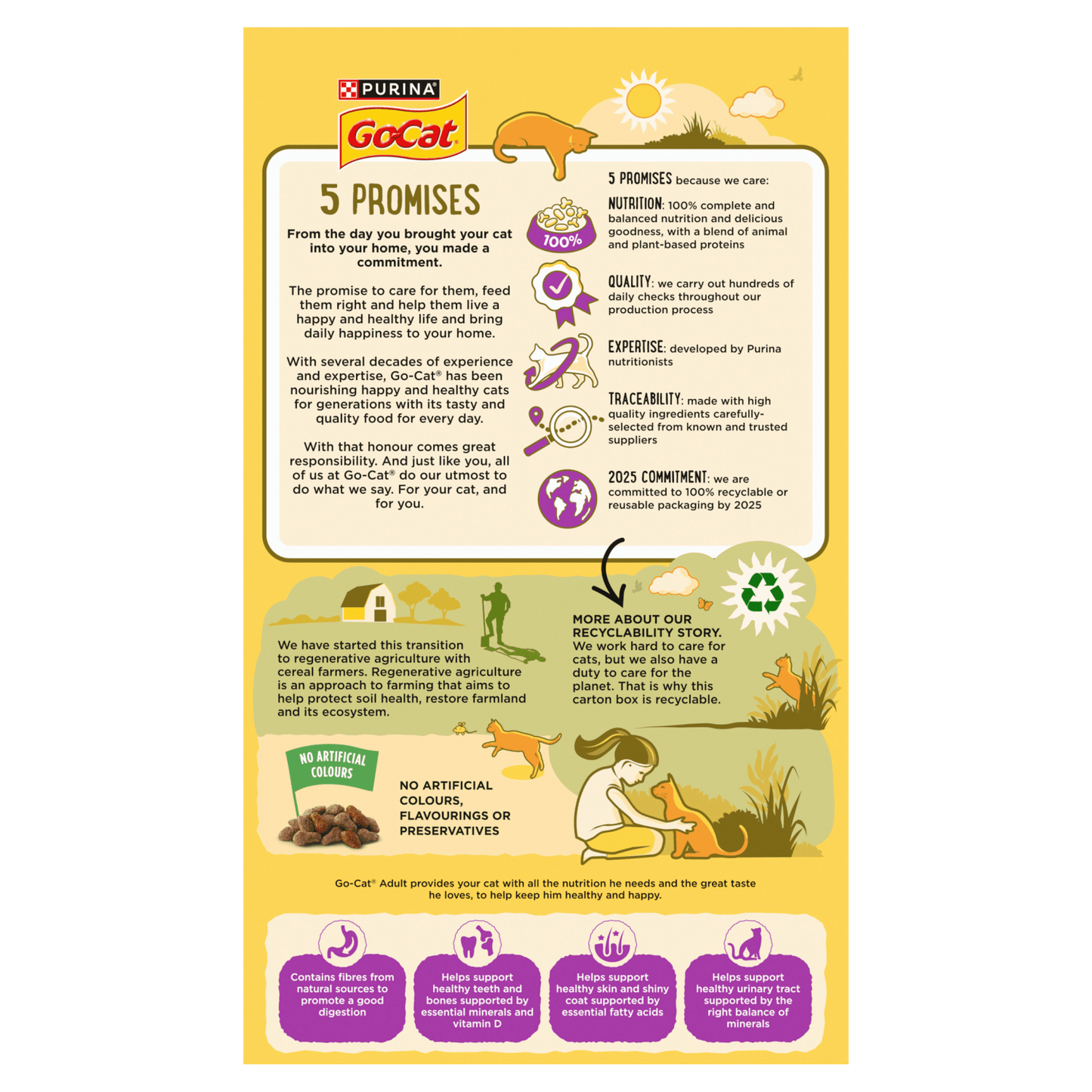 Go - Cat with a Tasty Duck and Chicken Mix 1+ Years Adult 750g - UK Food & Drink - 7613287211552