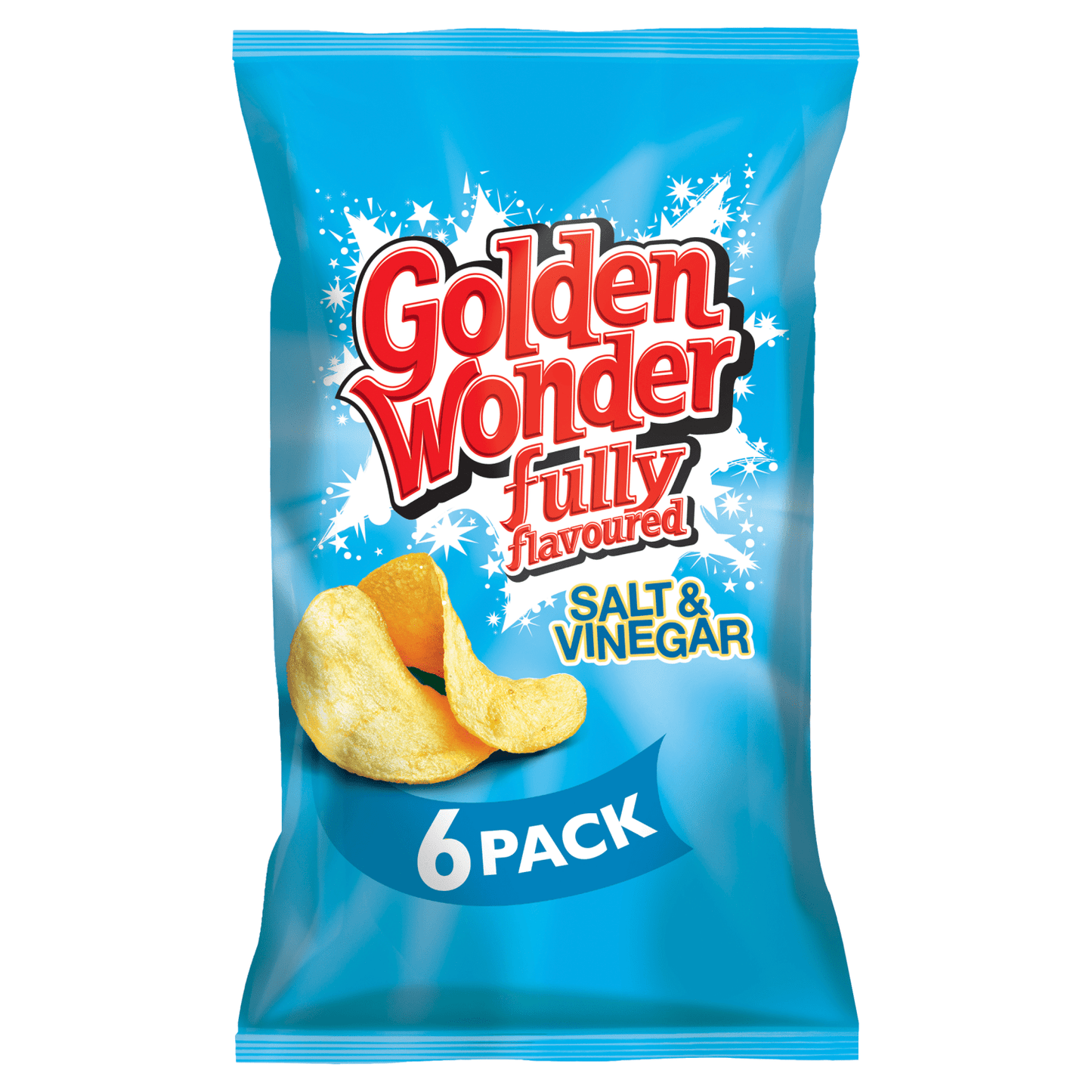 Golden Wonder Fully Flavoured Salt & Vinegar 6 x 25g - UK Food & Drink - 5010052108321