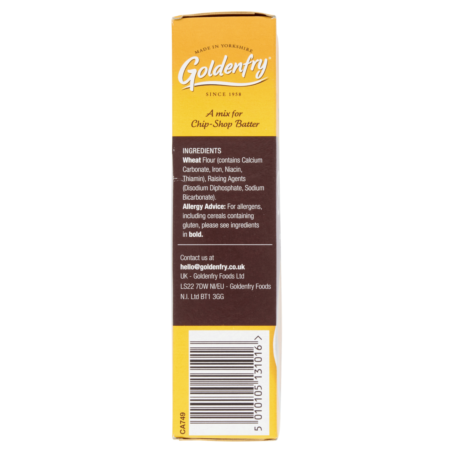 Goldenfry Chip - Shop Batter Mix 170g - UK Food & Drink - 5010105131016