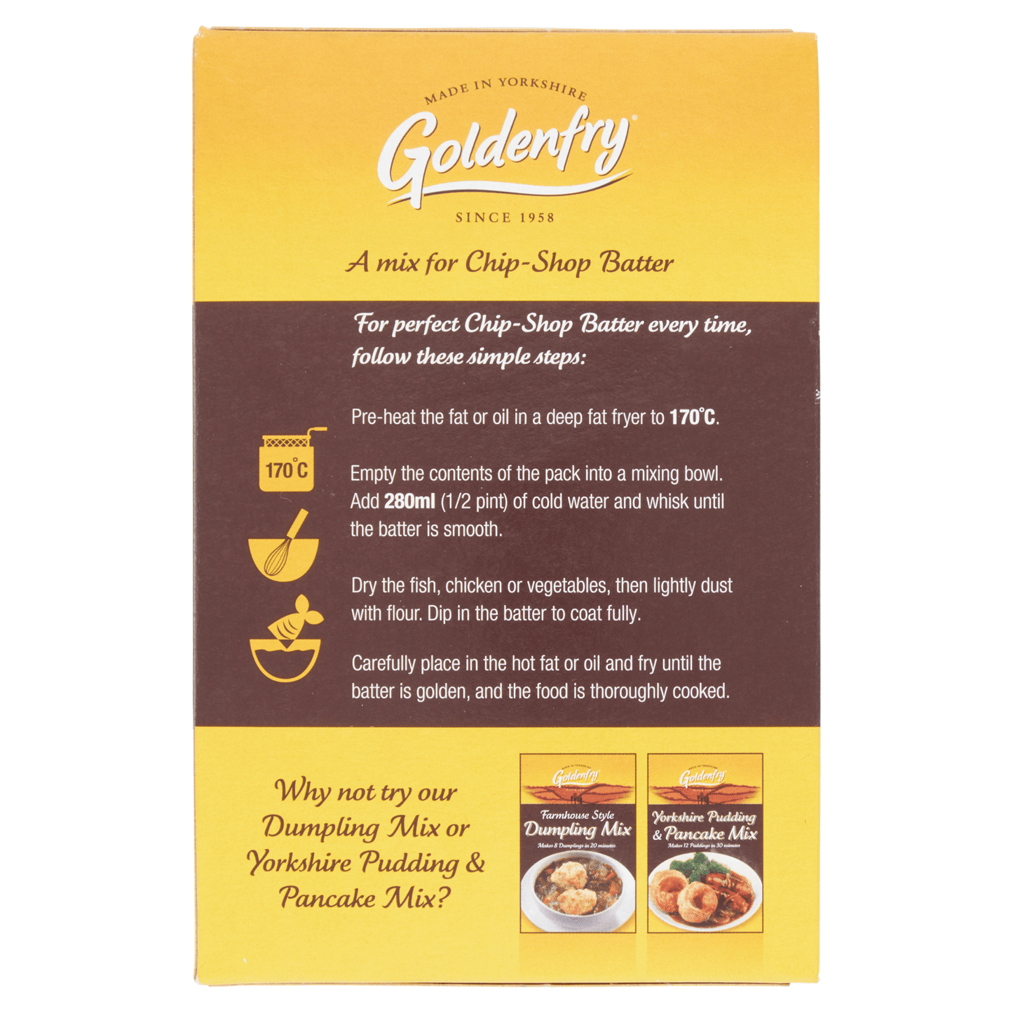 Goldenfry Chip - Shop Batter Mix 170g - UK Food & Drink - 5010105131016