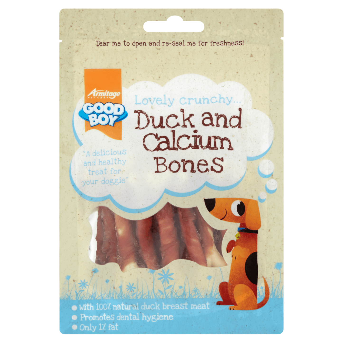 Good Boy Duck and Calcium Bones 90g - UK Food & Drink - 5000239056798