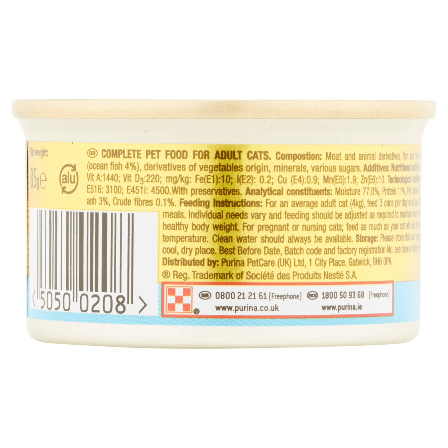 Gourmet Gold Cat Food Paté with Ocean Fish 85g - UK Food & Drink - 50500208