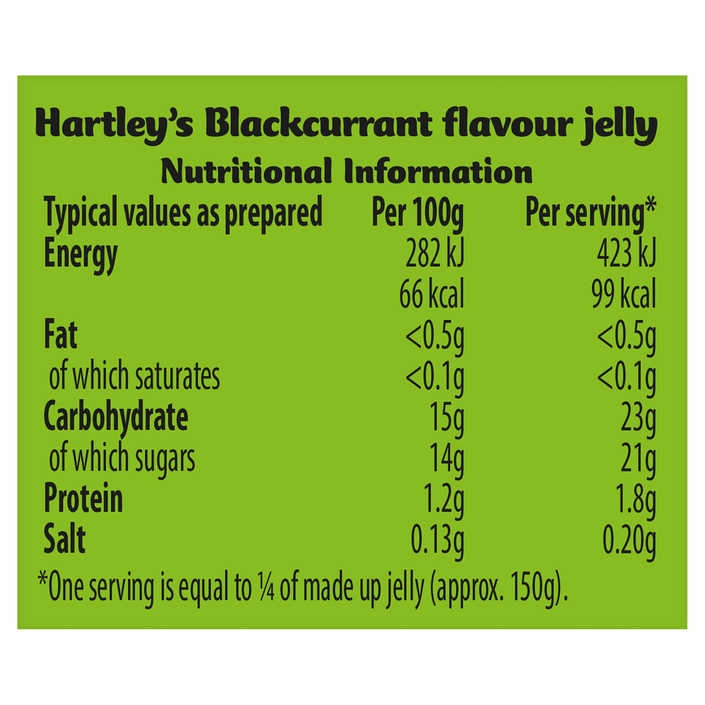 Hartley's Blackcurrant Flavour Jelly 135g - UK Food & Drink - 5000354160868
