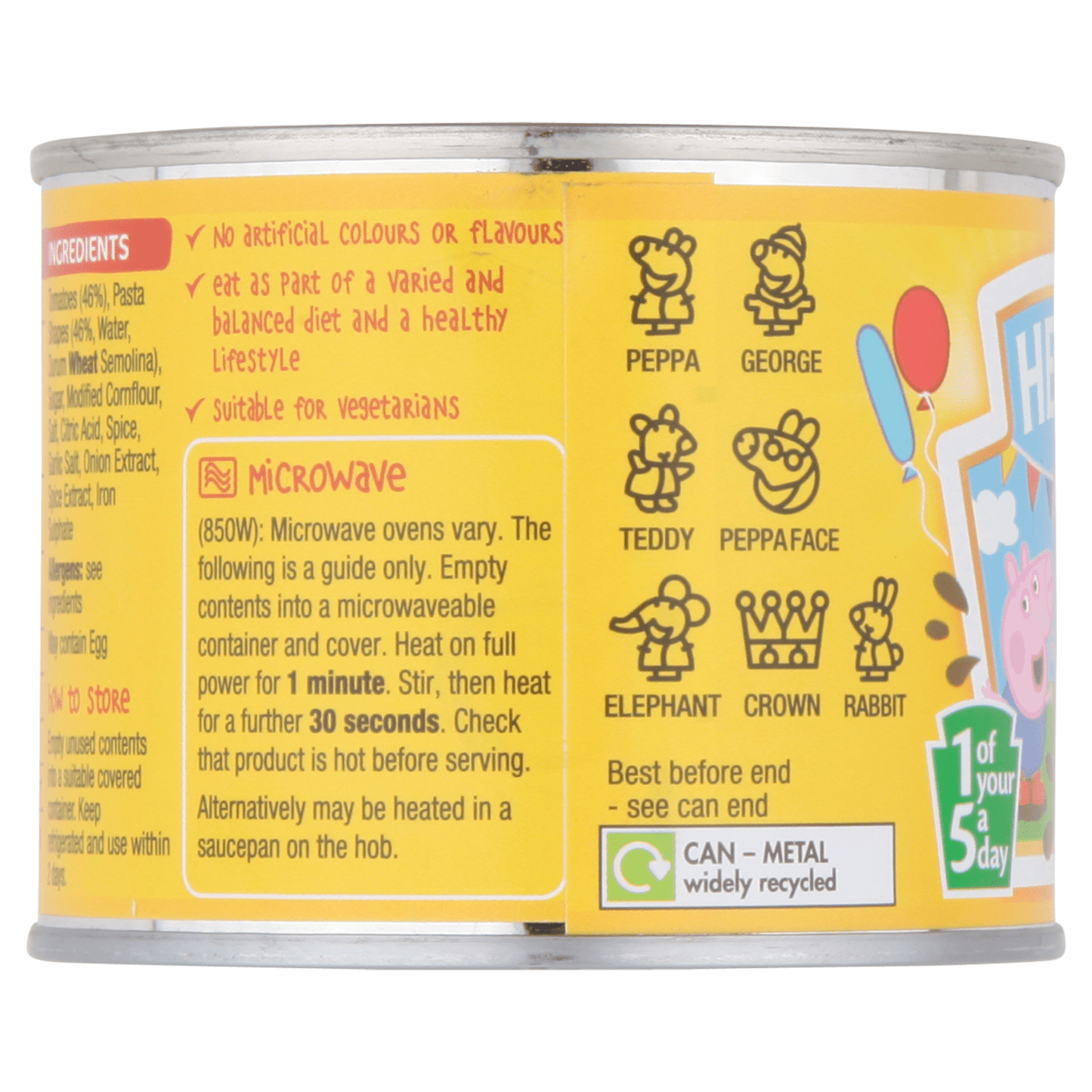 Heinz Peppa Pig Pasta Shapes in Tomato Sauce 205g - UK Food & Drink - 5000157071613