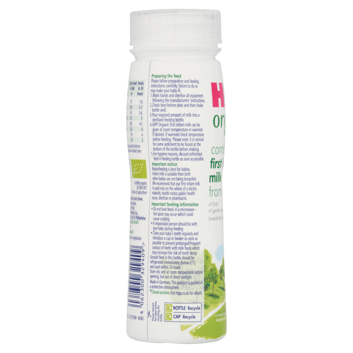 Hipp Combiotic First Infant Milk 1 from Birth Onwards 200ml - UK Food & Drink - 4062300329416