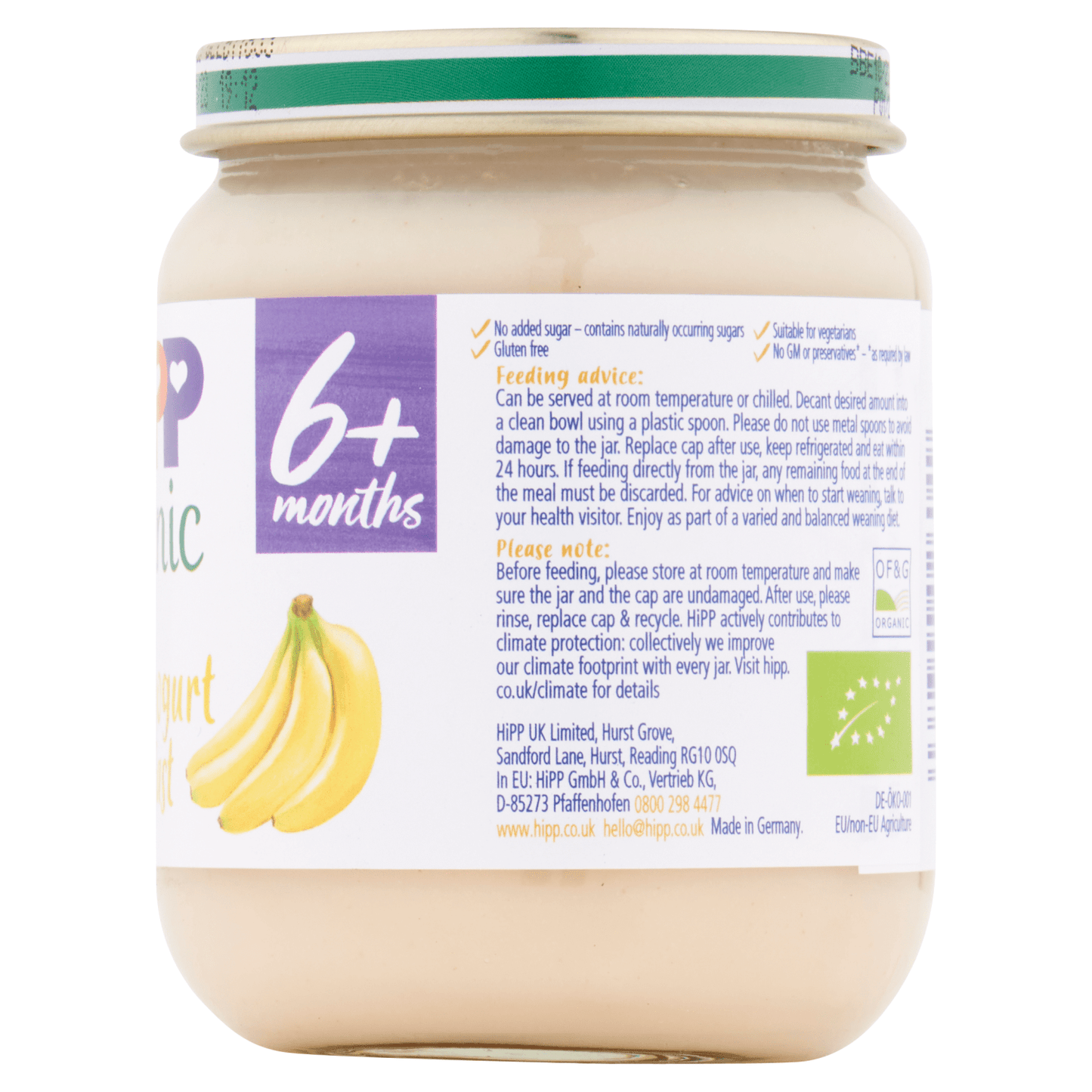 HiPP Organic Banana Yogurt Breakfast 6+ Months 125g - UK Food & Drink - 4062300026049