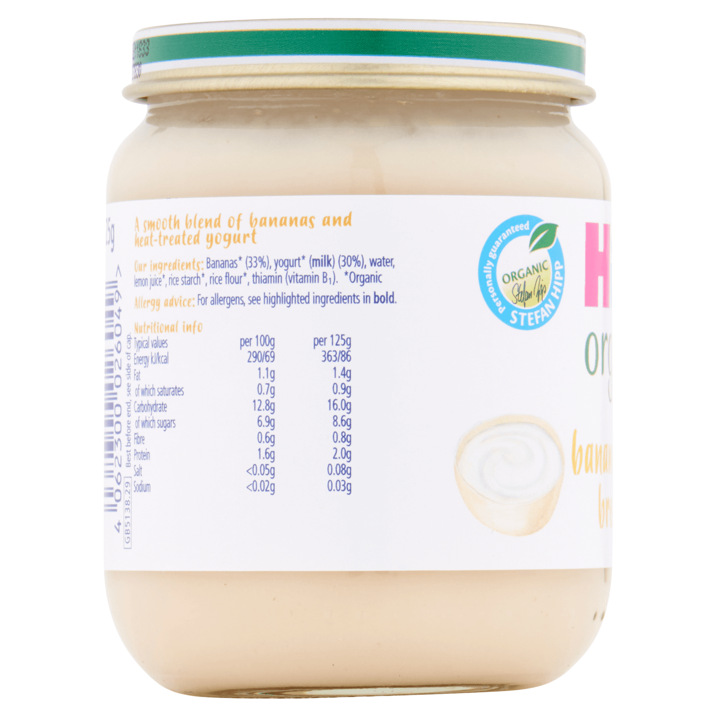 HiPP Organic Banana Yogurt Breakfast 6+ Months 125g - UK Food & Drink - 4062300026049
