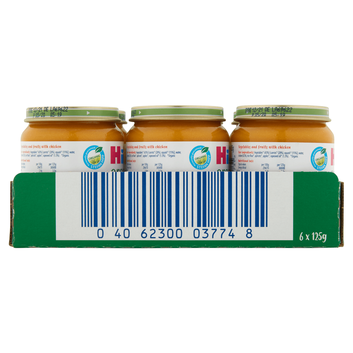HiPP Organic Sweet Squash & Chicken Baby Food Jar 6+ Months 125g - UK Food & Drink - 4062300037731
