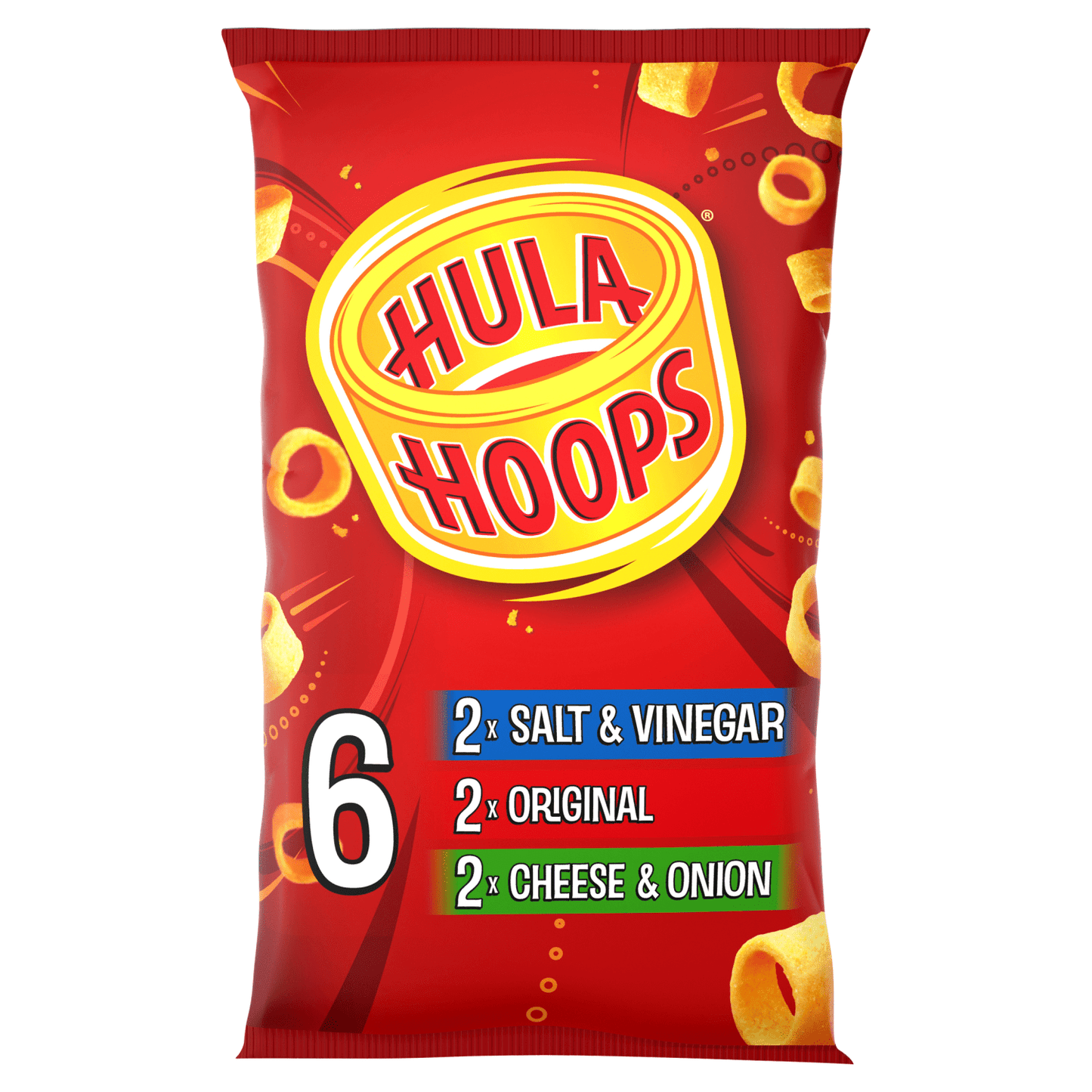 Hula Hoops Variety Multipack Crisps 6 Pack - UK Food & Drink - 5000237117583