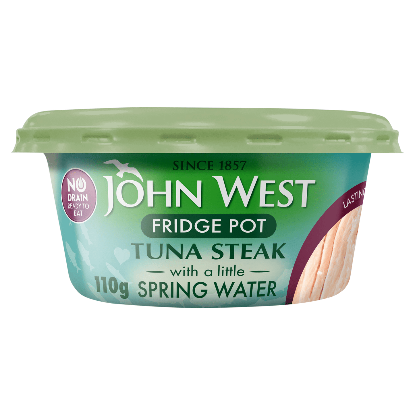 John West Fridge Pot Tuna Steak with a Little Spring Water 110g - UK Food & Drink - 50171255
