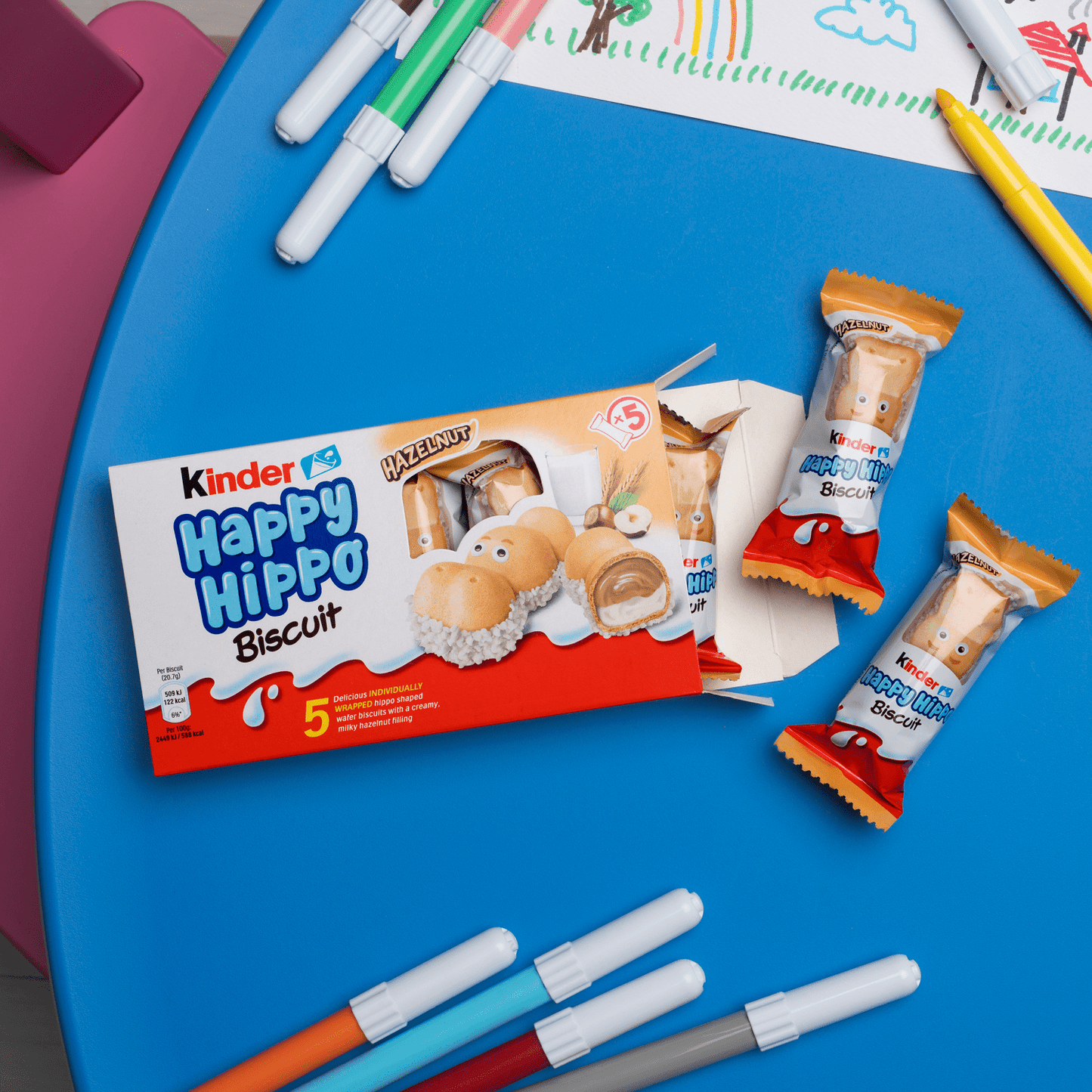Kinder Happy Hippo Hazelnut Biscuit 20.7g - UK Food & Drink - 80310549