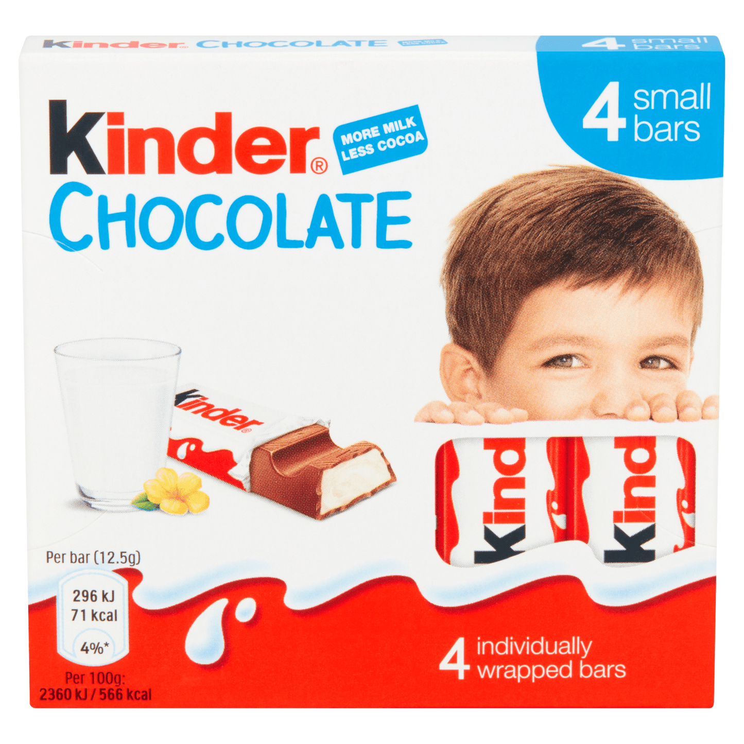 Kinder Small Chocolate Bars Multipack 4 x 12.5g (50g) - UK Food & Drink - 80177609