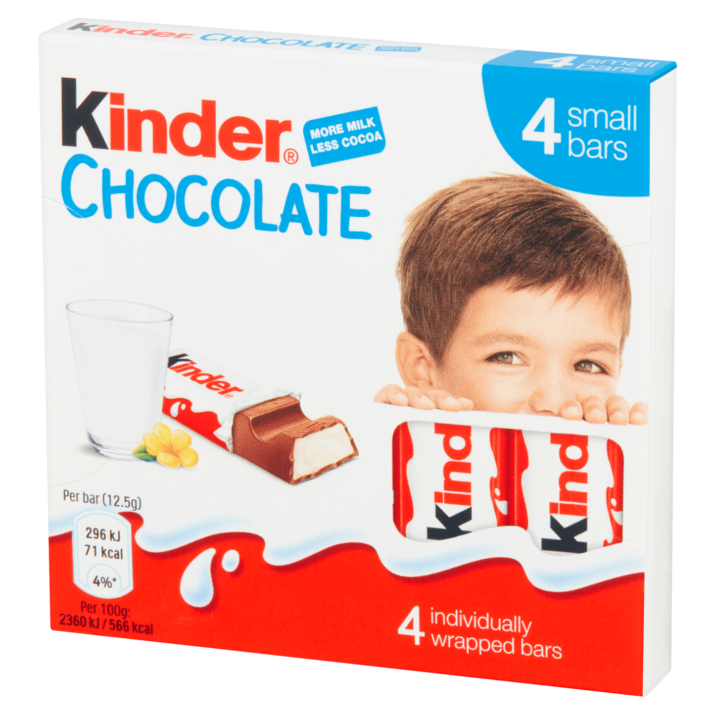 Kinder Small Chocolate Bars Multipack 4 x 12.5g (50g) - UK Food & Drink - 80177609