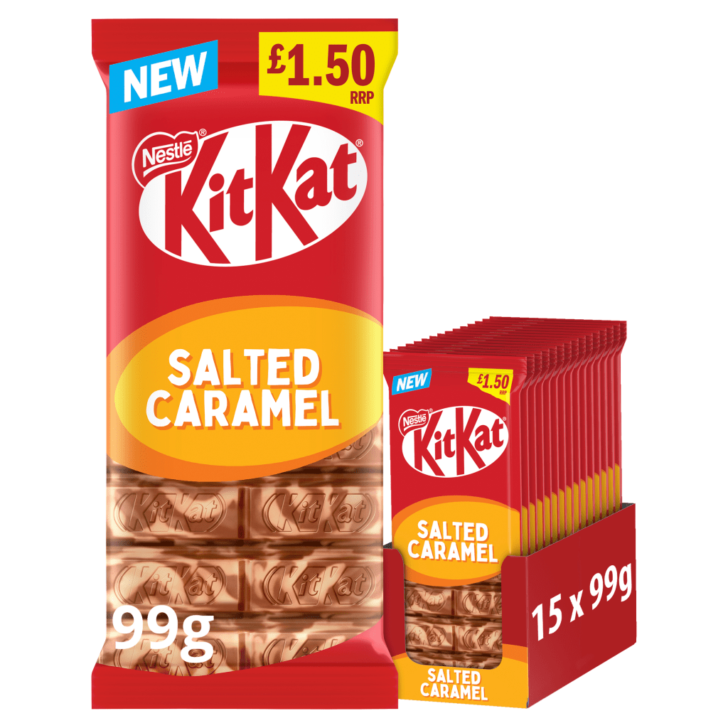 Kit Kat Salted Caramel Sharing Block Pm £1.50 99g - UK Food & Drink - 3800020441732