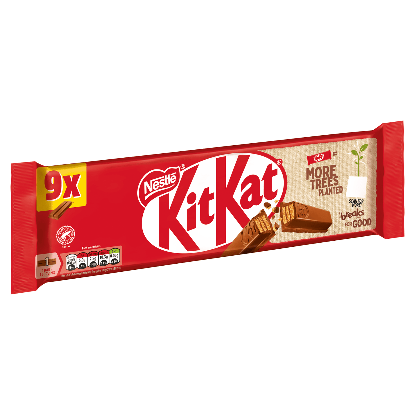 KitKat 2 Finger Original 9 x 20.7g (186.3g) - UK Food & Drink - 7613036099400